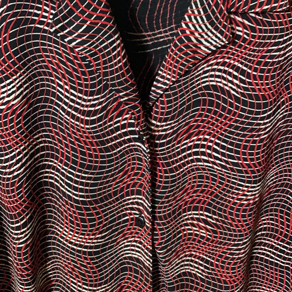 Red button down blouse - Picture 2 of 2